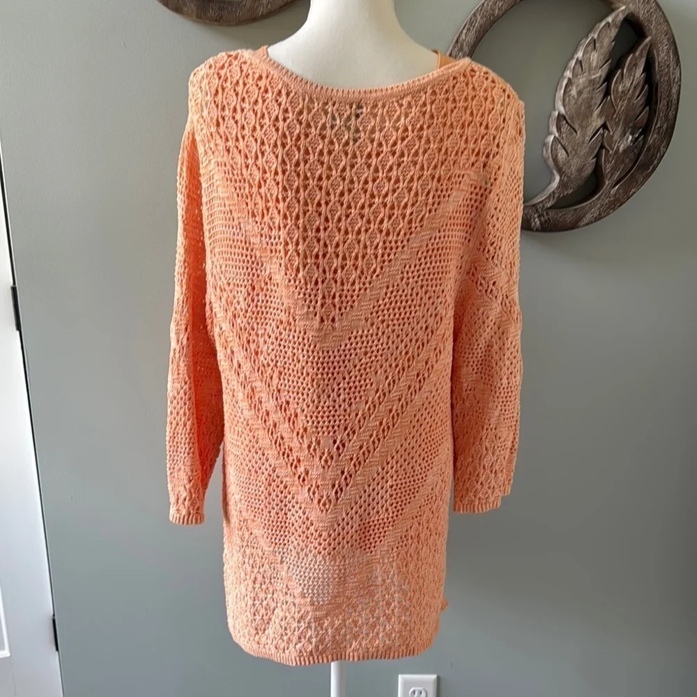 Chico's Orange Knit Sweater with matching tank size 3. 2 piece set